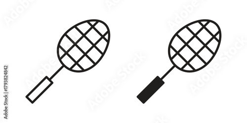 Racket icon collection with multiple styles. EPS10