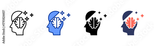 Open Mind icon set multiple style collection