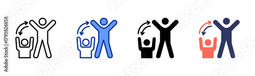 Body Language icon set multiple style collection