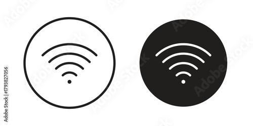 Signal icon collection with multiple styles. EPS10