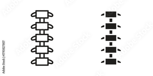 Spine icon collection with multiple styles. EPS10