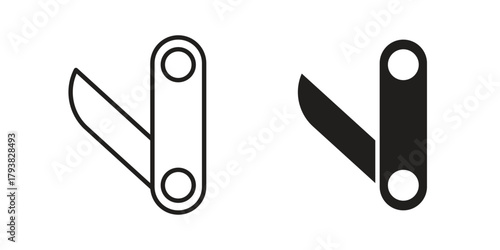 Swiss Knife icon collection with multiple styles. EPS10