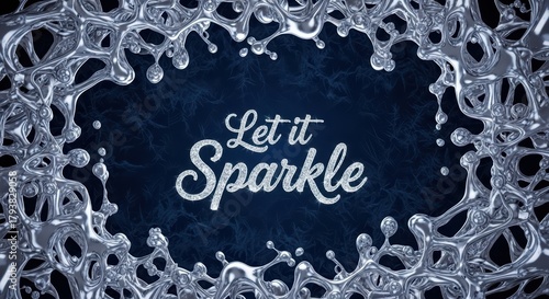 Sparkling design with text 