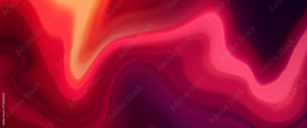 Obraz premium Vibrant abstract red and pink gradient waves with glowing highlights. Smooth flowing shapes create a warm, dynamic, and modern vector background perfect for creative design projects.