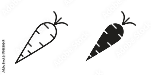 Vegetable icon collection with multiple styles. EPS10