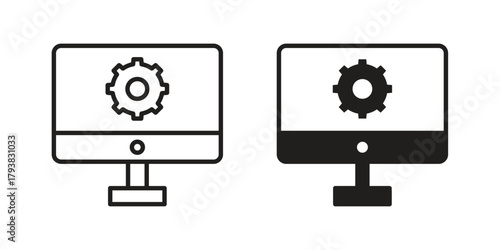 Web development icon collection with multiple styles. EPS10