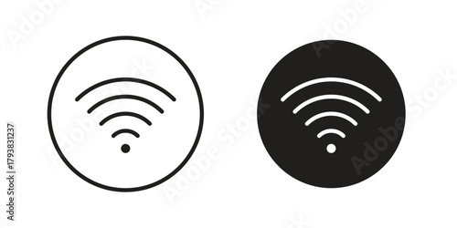 Wifi Signal icon collection with multiple styles. EPS10