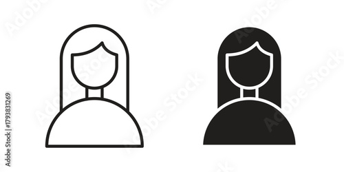 Woman icon collection with multiple styles. EPS10