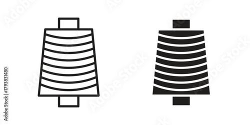 Yarn icon collection with multiple styles. EPS10