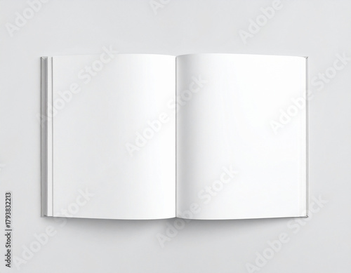 見開きの白紙の本, AI生成画像