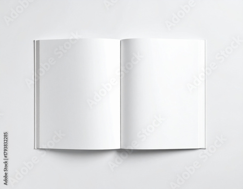 見開きの白紙の本, AI生成画像