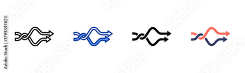 Flowing Motion icon set multiple style collection