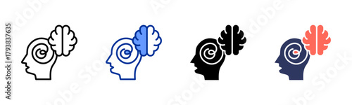 Mind Flow icon set multiple style collection