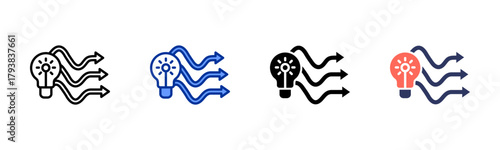 Flowing Inspiration icon set multiple style collection