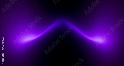 Symmetrical purple neon light forming an upward-pointing V-shape or arc on a dark background, creating a mysterious, futuristic glow.