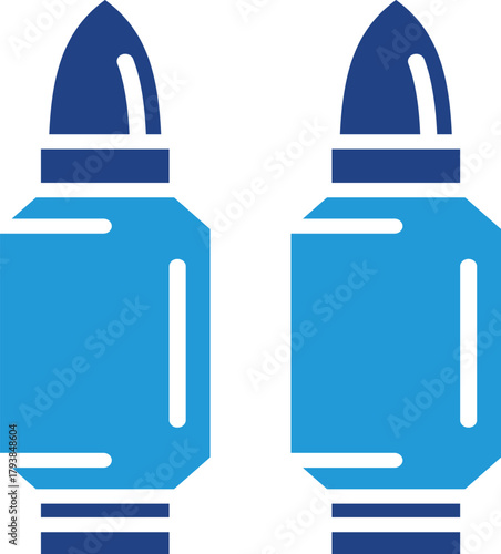 Iconic graphic depicting a military-grade bullet or shell, perfect for illustrating weaponry.
