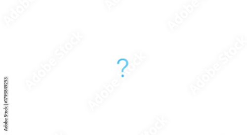 Simple light blue question mark symbol on a white background clarity