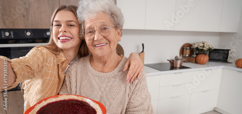Young woman and her grandmo...