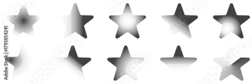 Set Stars Halftone Vector Ideal for comic, retro, explosive, promotional, and graphic design accents that require a dynamic, dotted effect.