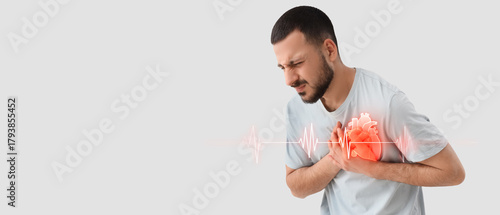 Young man suffering from ch...