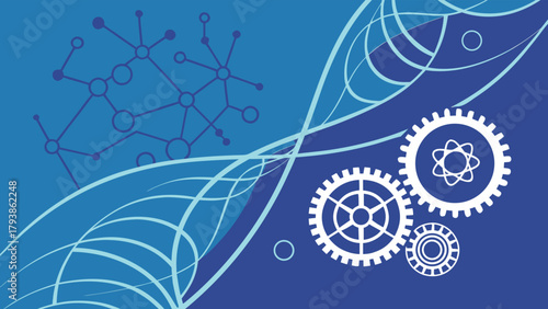 Abstract Technology Science Engineering Data Innovation Background with vector illustration