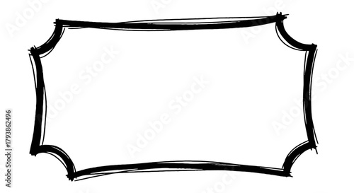 Hand drawn empty frame.