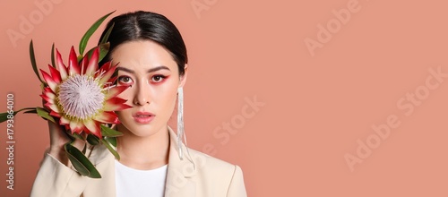 Beautiful young Asian woman...