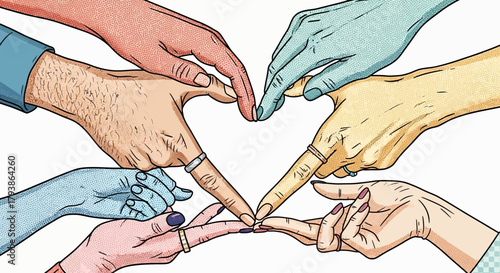 United hands form heart symbol representing collaboration and connection