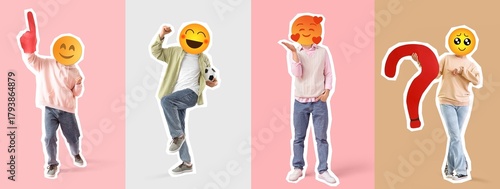 Collage of people with happ...