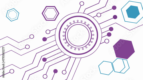 Abstract Digital Technology Science Data Network Background with vector illustration