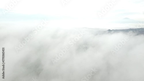 waterfall in the fog