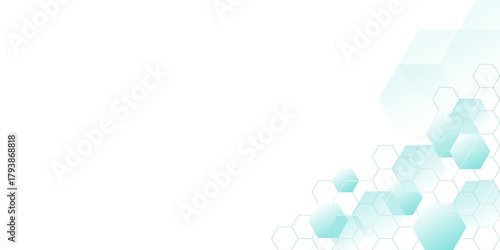 Green hexagons pattern for medical vector eps10