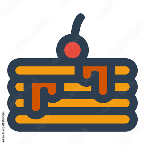 pancake filled outline icon