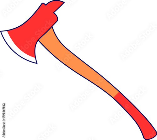 Vector of Fire Axe isolated on white. vector illustration a axe. Firefighters axe. Fireman's hatchet in realistic style. 