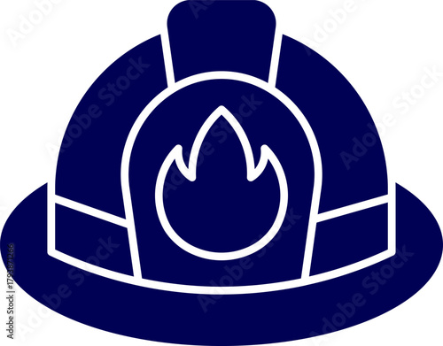 silhouette of a firefighter helmet. fire helmet, safety helmet. Fireman helmet firefighter safety gear icon with transparent background