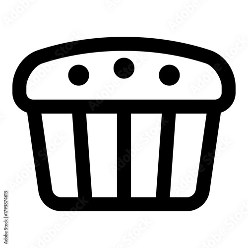 muffin outline icon