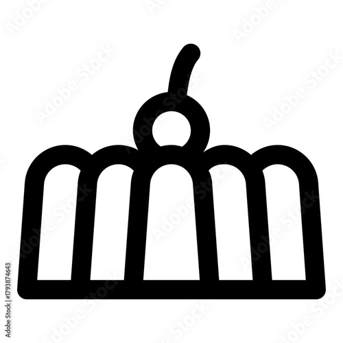 pudding outline icon