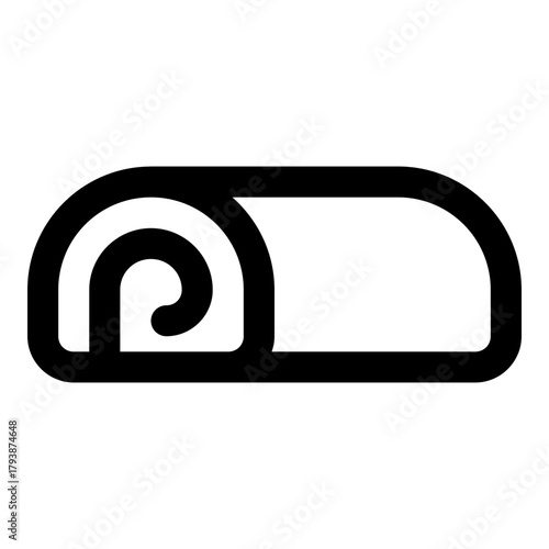 swiss roll outline icon