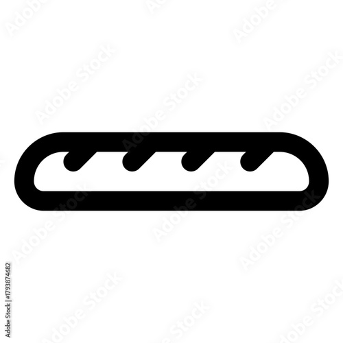 baguette outline icon