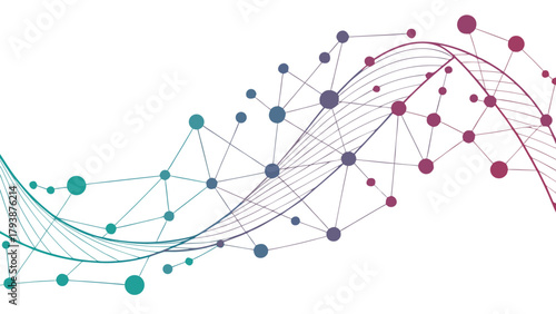 Modern Technology Network Abstract Data Connection with vector illustration