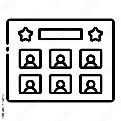 wall of fame icon for employee recognition board