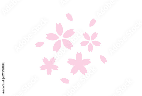 ピンクの桜の花の装飾素材