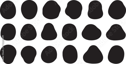 Organic Blob Shapes and Fluid Abstract Elements. Liquid, ink, and modern graphic design resources