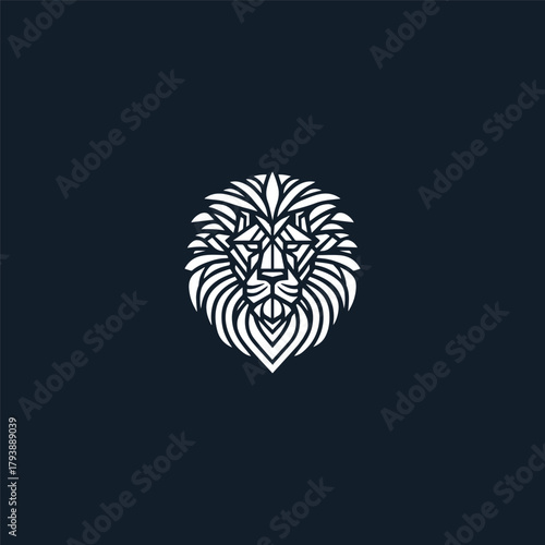 Head lion logo vector icon illustration