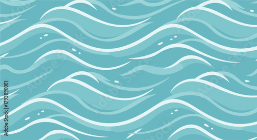 Abstract Wave Pattern Design Seamless Texture for Water, Ocean, and Coastal Themes