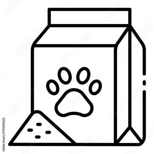 pet food icon for nutrition, meal, packaging