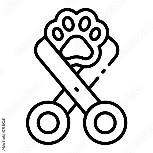 neutering icon for sterilization, pet care, control