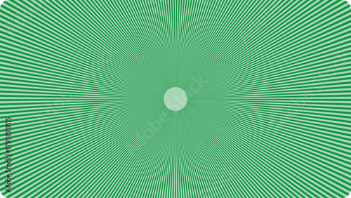 Hypnotic green fractal pattern with radial symmetry and starburst effect