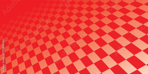 Red and white lattice vector illustration alternating into square shape medium size. modern eps 10