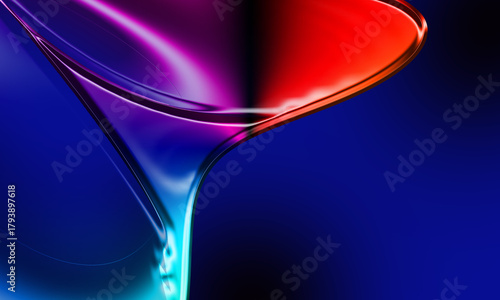 Abstract digital visual background dark red purple blue color glossy glass texture